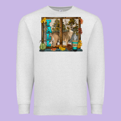 White Tailed Buck Fall Premium Sweatshirt Designed By Lillyallendesigns