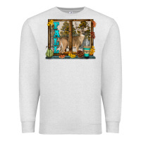 Oatmeal Heather White Tailed Buck Fall Premium Sweatshirt - LillyAllenDesigns