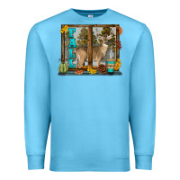 Ocean Blue White Tailed Buck Fall Premium Sweatshirt - LillyAllenDesigns