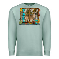 Seafoam White Tailed Buck Fall Premium Sweatshirt - LillyAllenDesigns