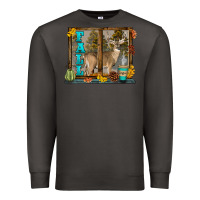 Smoke White Tailed Buck Fall Premium Sweatshirt - LillyAllenDesigns