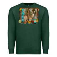 Sports Green White Tailed Buck Fall Premium Sweatshirt - LillyAllenDesigns