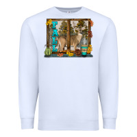 White White Tailed Buck Fall Premium Sweatshirt - LillyAllenDesigns