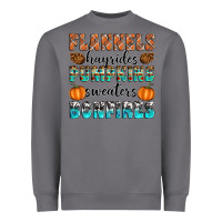 Storm Flannels Hayrides Pumpkins Sweaters Bonfires Heavyweight Sweatshirt - Artiststas