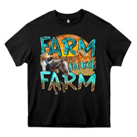 Black farm sweet farm with horses Heavy Core Tee - texasbilliewilder