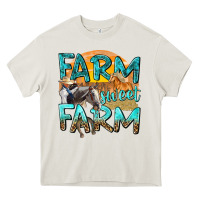 Cream farm sweet farm with horses Heavy Core Tee - texasbilliewilder