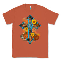 Copper thanksgiving cross pumpkin sunflower Classic Tee - AdoDesignShop