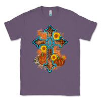 Lavender thanksgiving cross pumpkin sunflower Classic Tee - AdoDesignShop