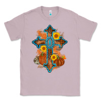Lilac thanksgiving cross pumpkin sunflower Classic Tee - AdoDesignShop