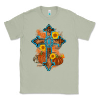 Matcha thanksgiving cross pumpkin sunflower Classic Tee - AdoDesignShop