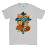 Moon Dust thanksgiving cross pumpkin sunflower Classic Tee - AdoDesignShop