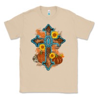 Mushroom thanksgiving cross pumpkin sunflower Classic Tee - AdoDesignShop
