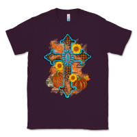 Plum thanksgiving cross pumpkin sunflower Classic Tee - AdoDesignShop