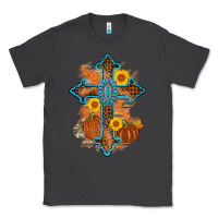 Smoke thanksgiving cross pumpkin sunflower Classic Tee - AdoDesignShop