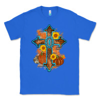 True Royal thanksgiving cross pumpkin sunflower Classic Tee - AdoDesignShop
