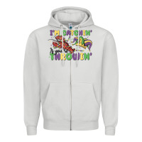Dove Grey i'm catchin' if you're throwin' Zipper Hoodie - MaliasSmallBusiness