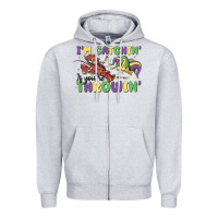 Heather Grey i'm catchin' if you're throwin' Zipper Hoodie - MaliasSmallBusiness
