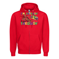 Red i'm catchin' if you're throwin' Zipper Hoodie - MaliasSmallBusiness