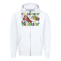White i'm catchin' if you're throwin' Zipper Hoodie - MaliasSmallBusiness