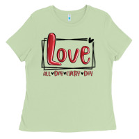 Matcha love all day every day hearts Ladies Tee - MaliasSmallBusiness