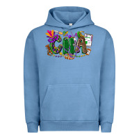 Pigment Pebble Blue cna mardi gras Urban Hoodie - CowGirlArtShop