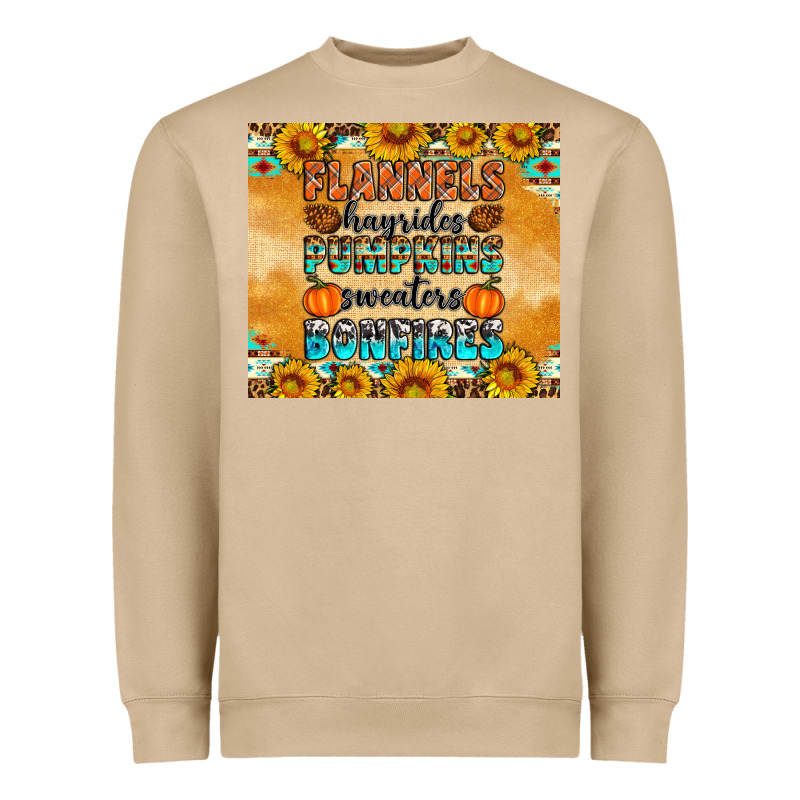 Flannes Hayrides Sweaters Bonfires Heavyweight Sweatshirt by Artiststas | Teevron