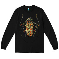 Black Acrocinus Beetle Illustrations Long Sleeve Tee - LillyAllenDesigns