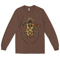 Chestnut Acrocinus Beetle Illustrations Long Sleeve Tee - LillyAllenDesigns