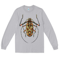 Moon Dust Acrocinus Beetle Illustrations Long Sleeve Tee - LillyAllenDesigns