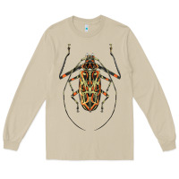 Mushroom Acrocinus Beetle Illustrations Long Sleeve Tee - LillyAllenDesigns
