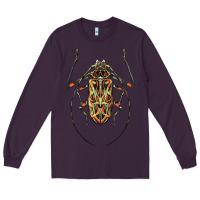 Plum Acrocinus Beetle Illustrations Long Sleeve Tee - LillyAllenDesigns