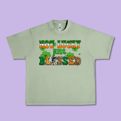 Not Lucky Just Blessed Urban Heavy Tee Designed By Adodesignshop
