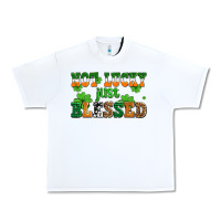 White not lucky just blessed Urban Heavy Tee - AdoDesignShop