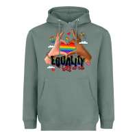Sage equality hurts no one lgbtq hands Heavyweight Hoodie - LillyAllenDesigns