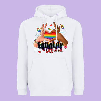 Equality Hurts No One Lgbtq Hands Heavyweight Hoodie Designed By Lillyallendesigns