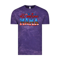 Cloud Purple all american mama Vintage Tee - AdoDesignShop
