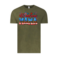 Vintage Olive all american mama Vintage Tee - AdoDesignShop