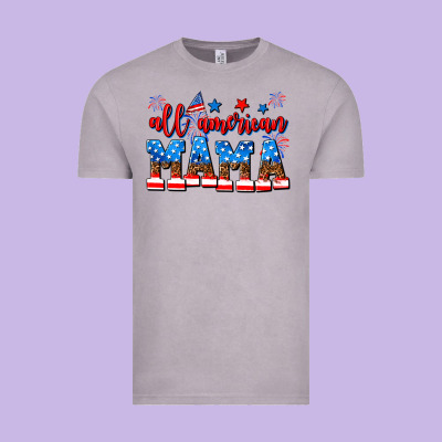 All American Mama Vintage Tee Designed By Adodesignshop
