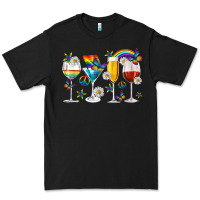 Black pride lgbtq wine cups and glasses Premium Tee - texasbilliewilder