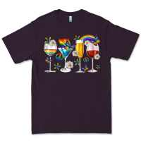 Plum pride lgbtq wine cups and glasses Premium Tee - texasbilliewilder