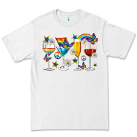 White pride lgbtq wine cups and glasses Premium Tee - texasbilliewilder