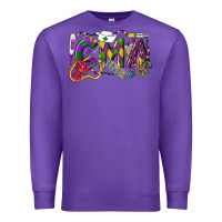 Purple CMA Certified Medical Assistant Mardi Gras Premium Sweatshirt - LillyAllenDesigns