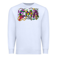 White CMA Certified Medical Assistant Mardi Gras Premium Sweatshirt - LillyAllenDesigns