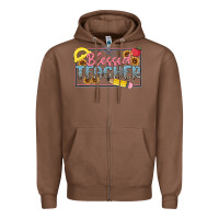 Chestnut blessed teacher Zipper Hoodie - MaliasSmallBusiness