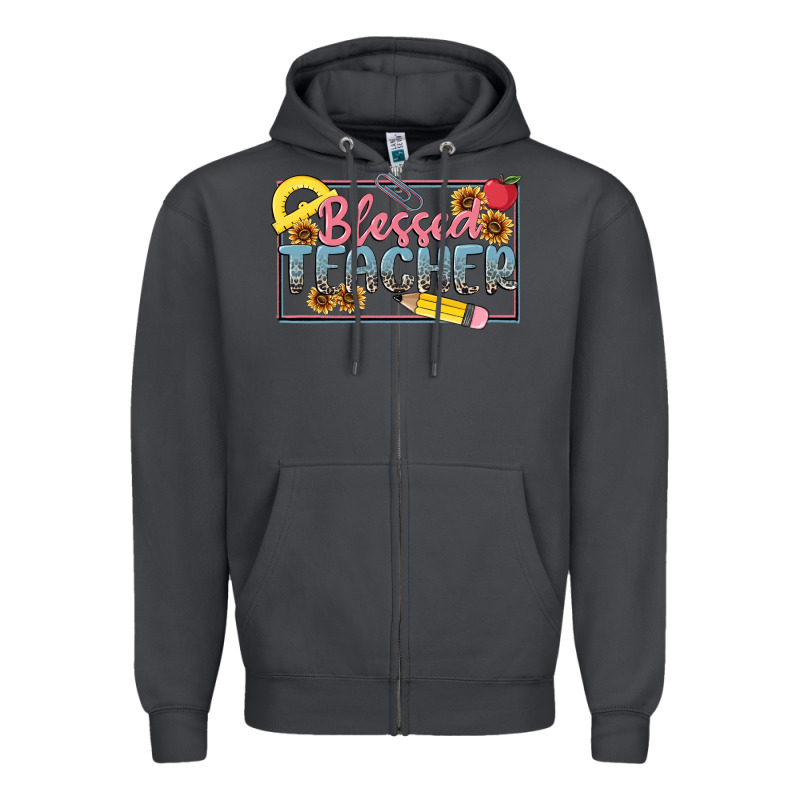 Blessed Teacher Zipper Hoodie by MaliasSmallBusiness | Teevron