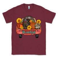 Burgundy thankful turkey truck Classic Tee - AdoDesignShop