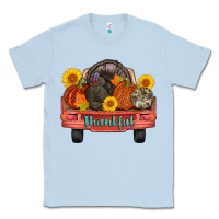 Dusty Blue thankful turkey truck Classic Tee - AdoDesignShop