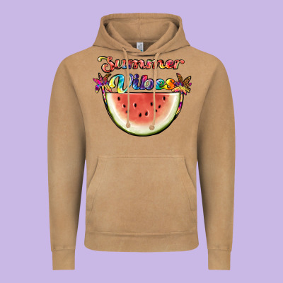 Summer Vibes Vintage Hoodie Designed By Jahusdesignshop