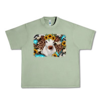 Oil Green cowhide leopard calf Urban Heavy Tee - JahusDesignShop
