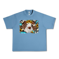 Pebble Blue cowhide leopard calf Urban Heavy Tee - JahusDesignShop